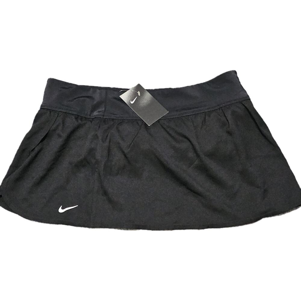 Nike Women’s Dri-FIT Tennis Golf Skort Skirt Black Size L NWT Athletic Running